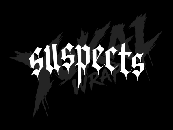 Naklejka Suspects – Gotycki Napis